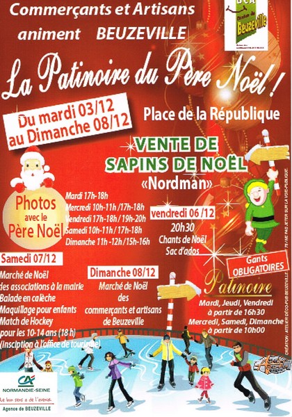 BEUZEVILLE: La Patinoire du Père Noël et autres manifestations!!!