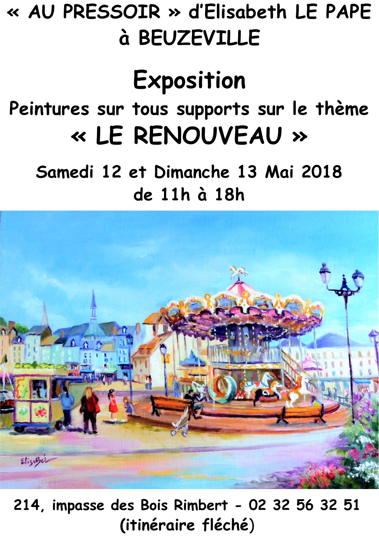 Beuzeville - Exposition de peinture d'Elisabeth Le Pape