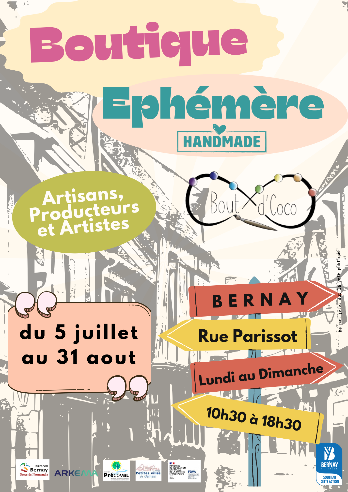 Copie de Pink and Cream Illustrative Pop-up Market Poster - 1