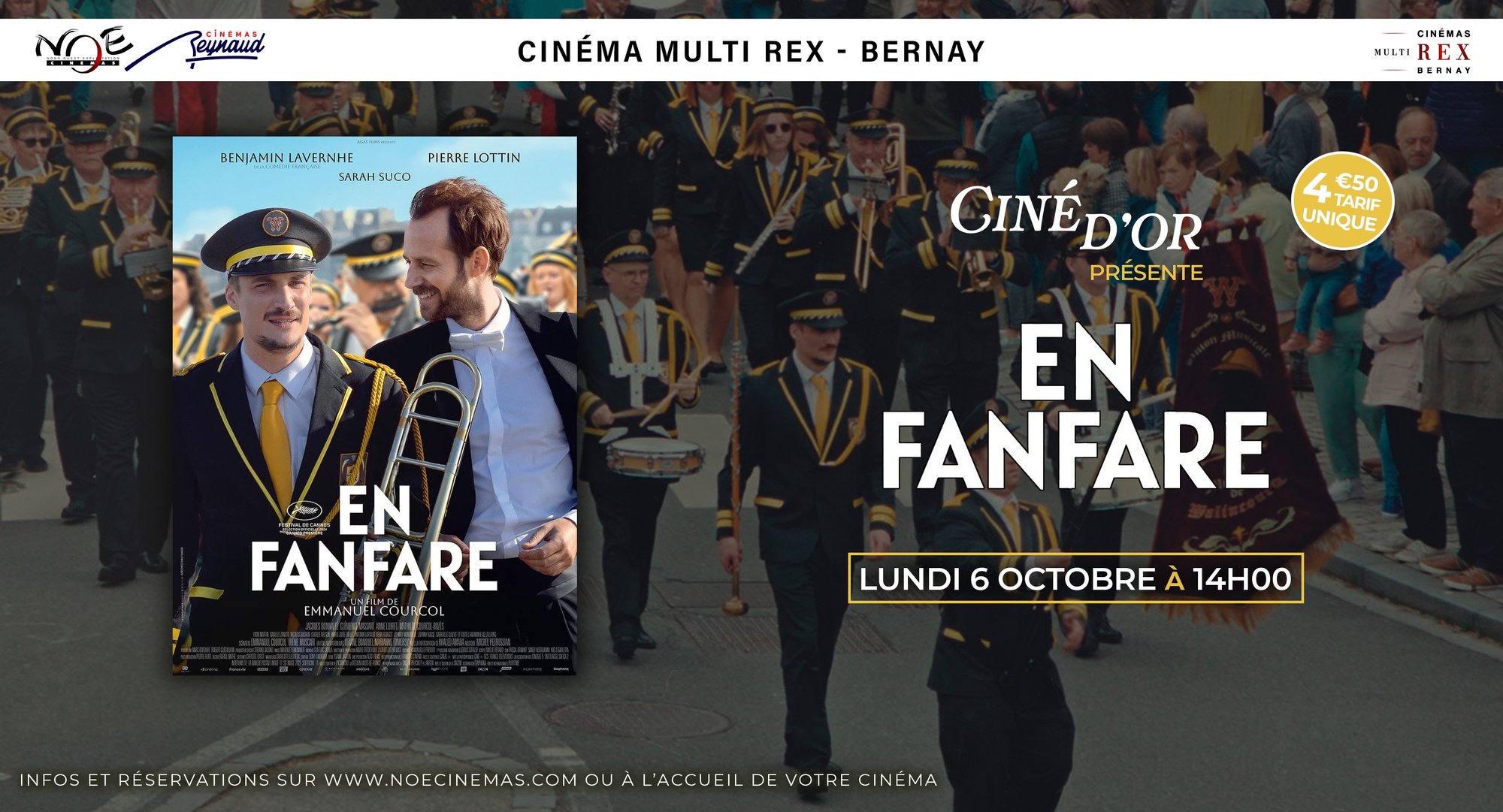06.10_ciné d'or 'En fanfare' - Rex (visuel)