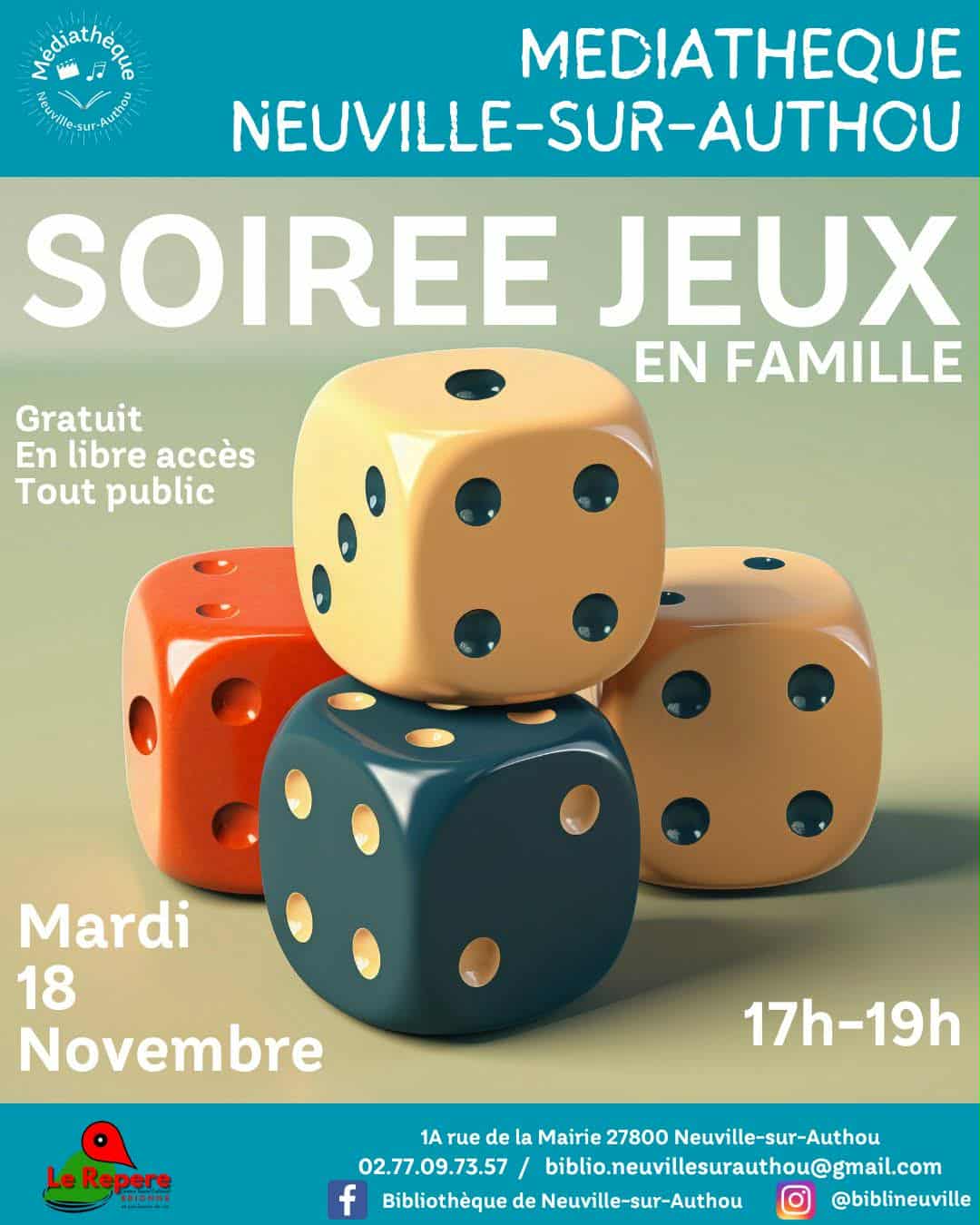18.11_soirée jeux en famille - médiathèque Neuville-sur-Authou