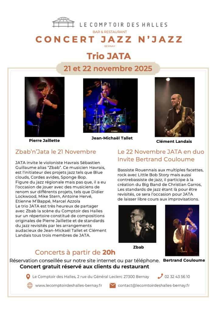 21-22.11_concert jazz Trio Jata - Comptoir des Halles