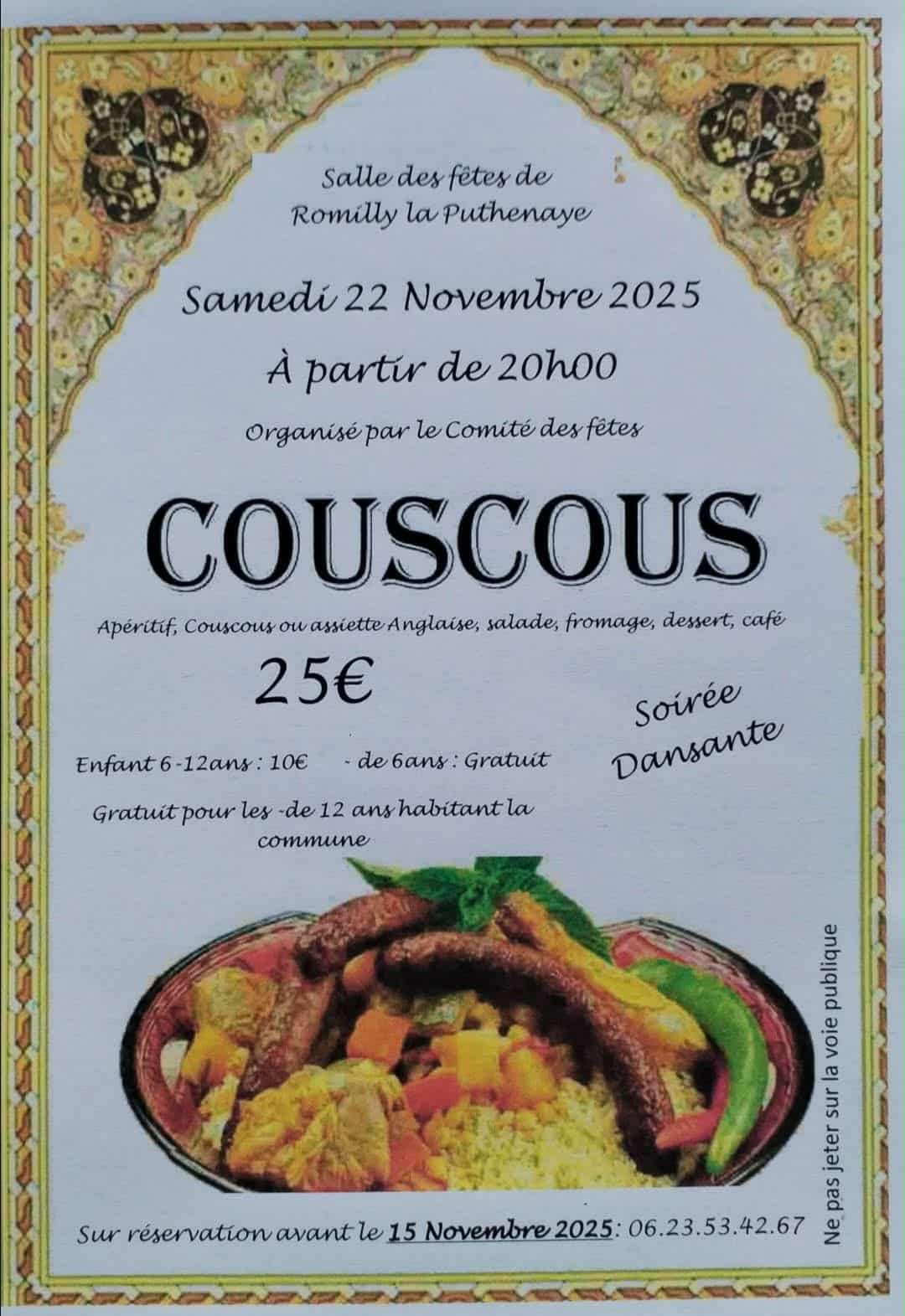22.11_soirée dansante couscous - Romilly-la-Puthenaye