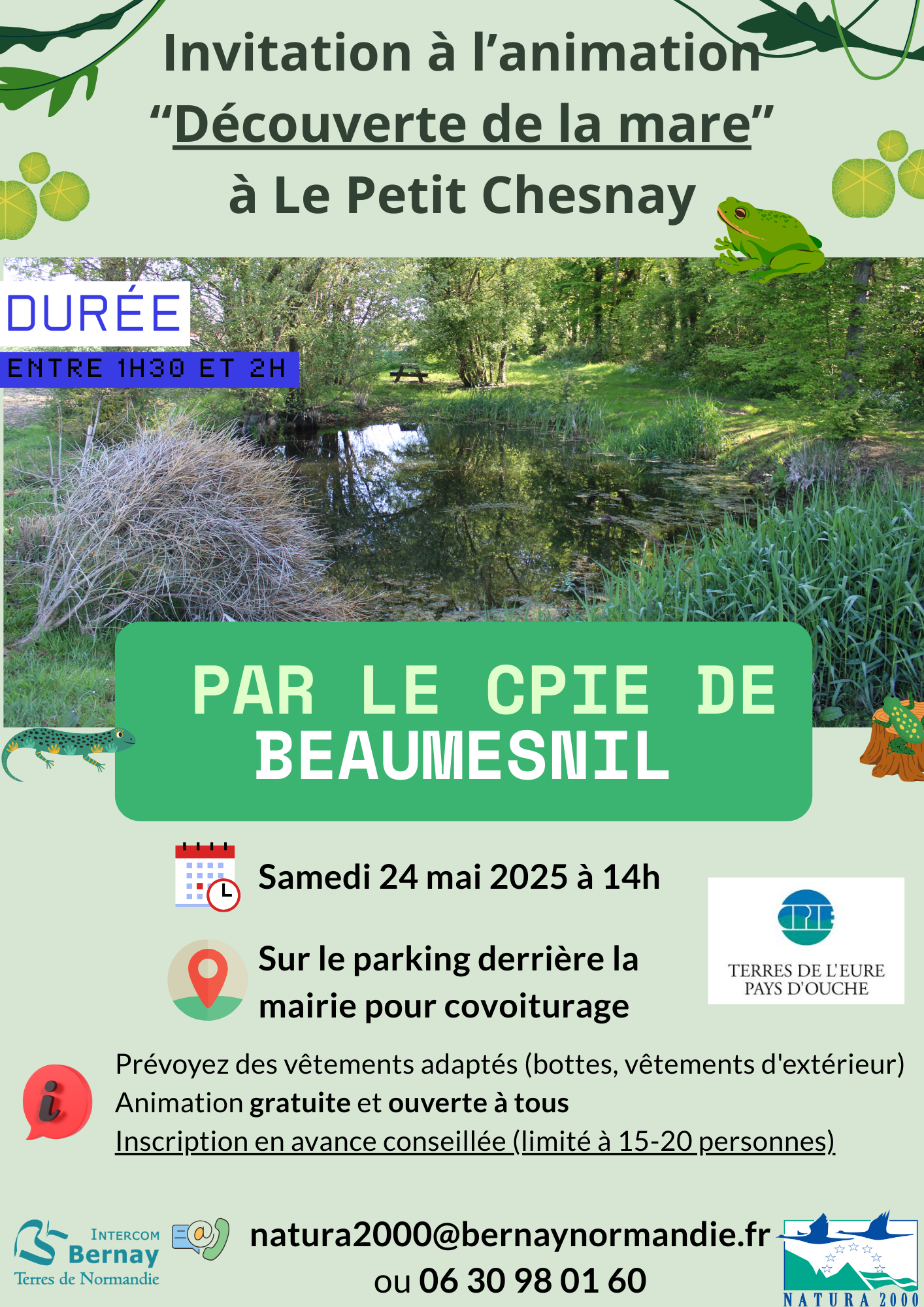 Invitation à l’animation “Découverte de la mare” - 1