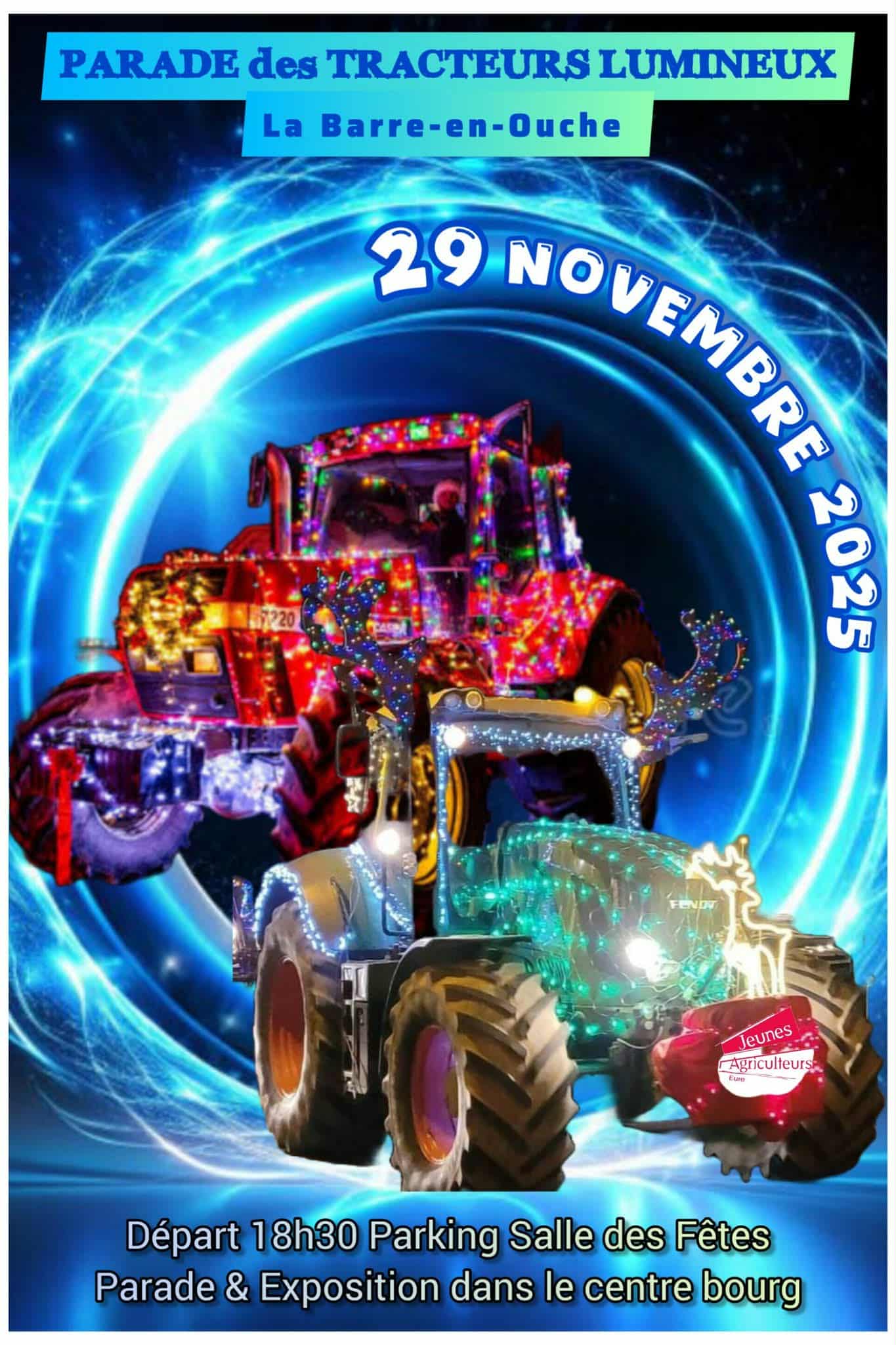 29.11_parade tracteurs lumineux - La Barre
