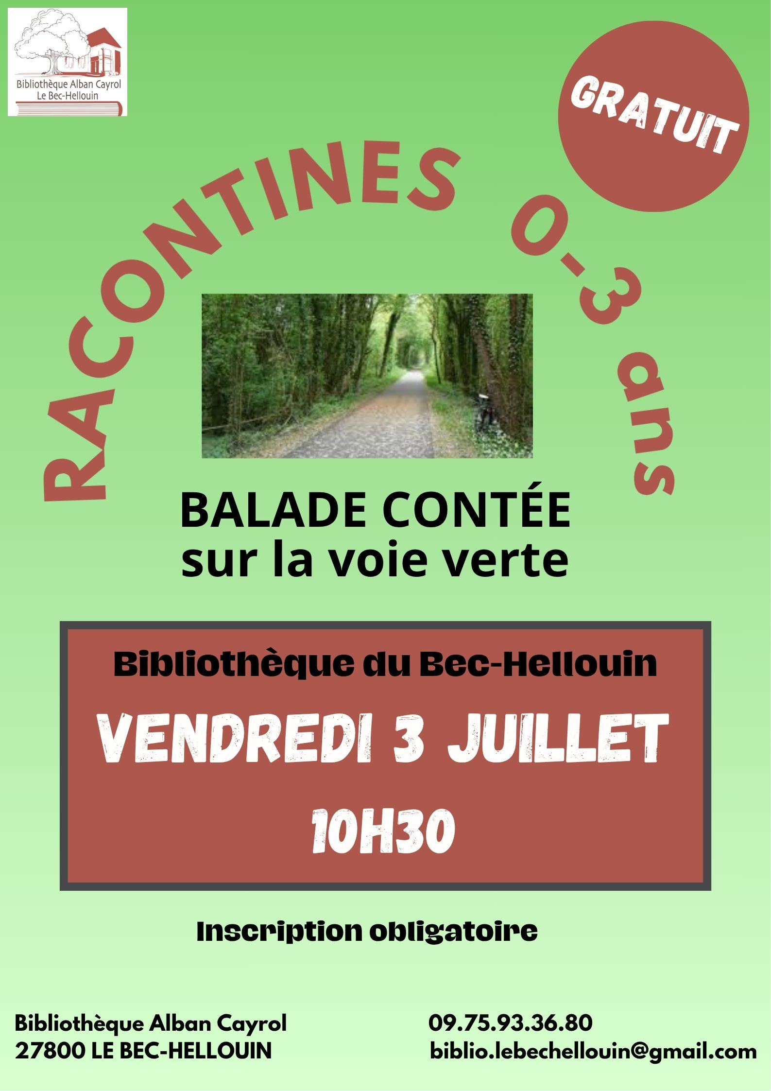 Racontines - Balade contée sur la voie verte - 03.07.26 - 1