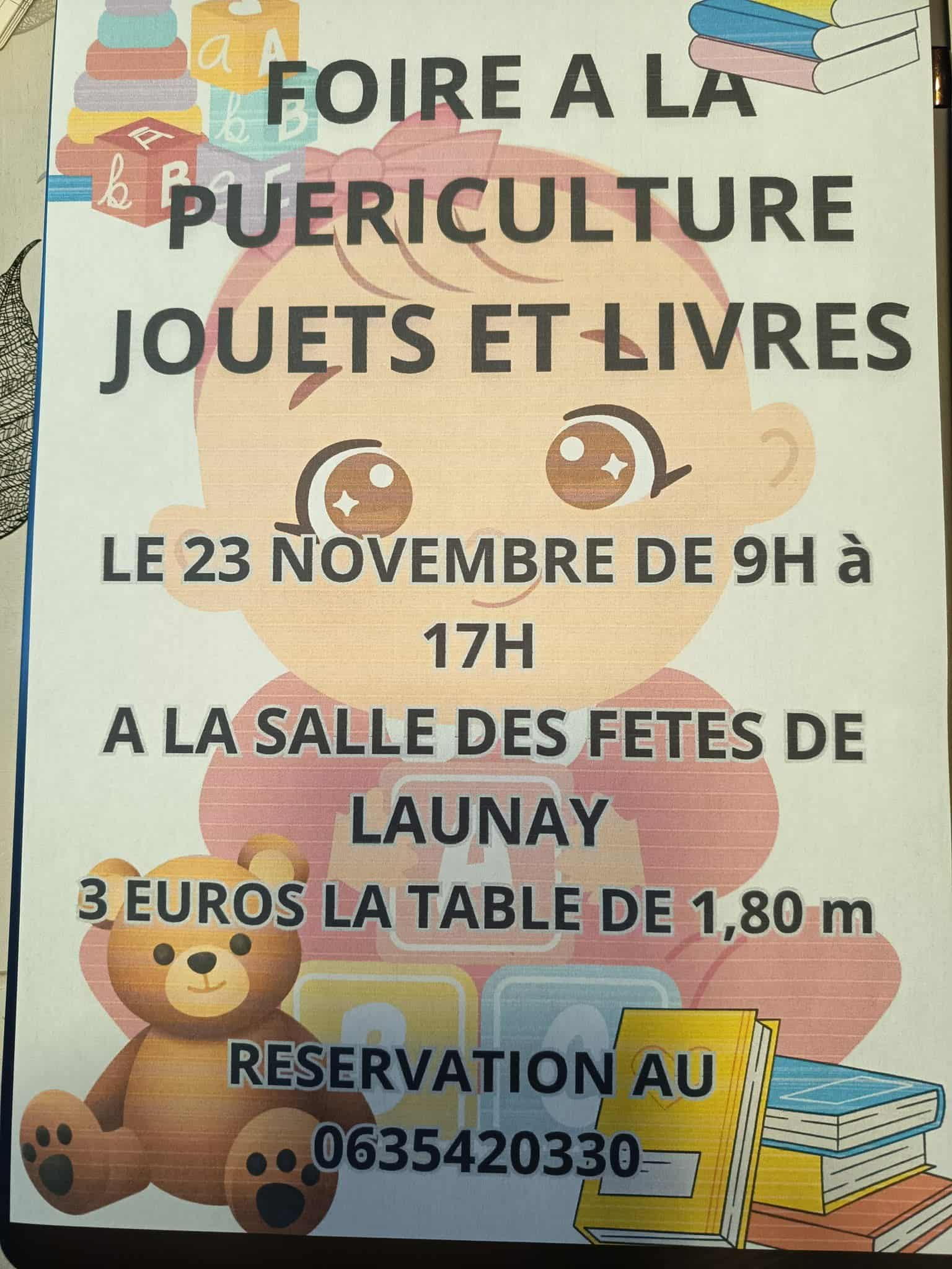 OK_23.11_foire à la puériculture, JOUETS et LIVRES - Launay A RETROUVER
