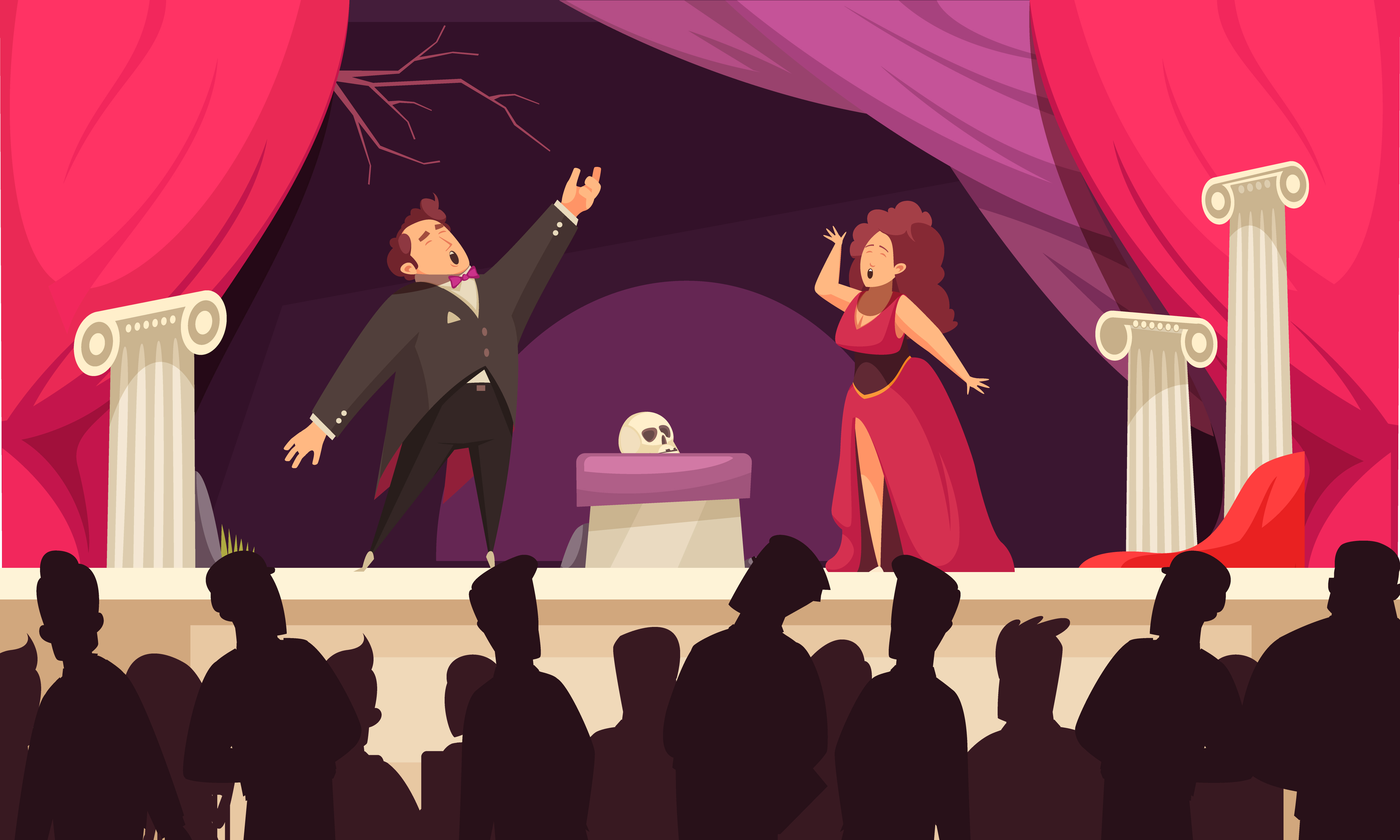 Theater Opera Flat Scene