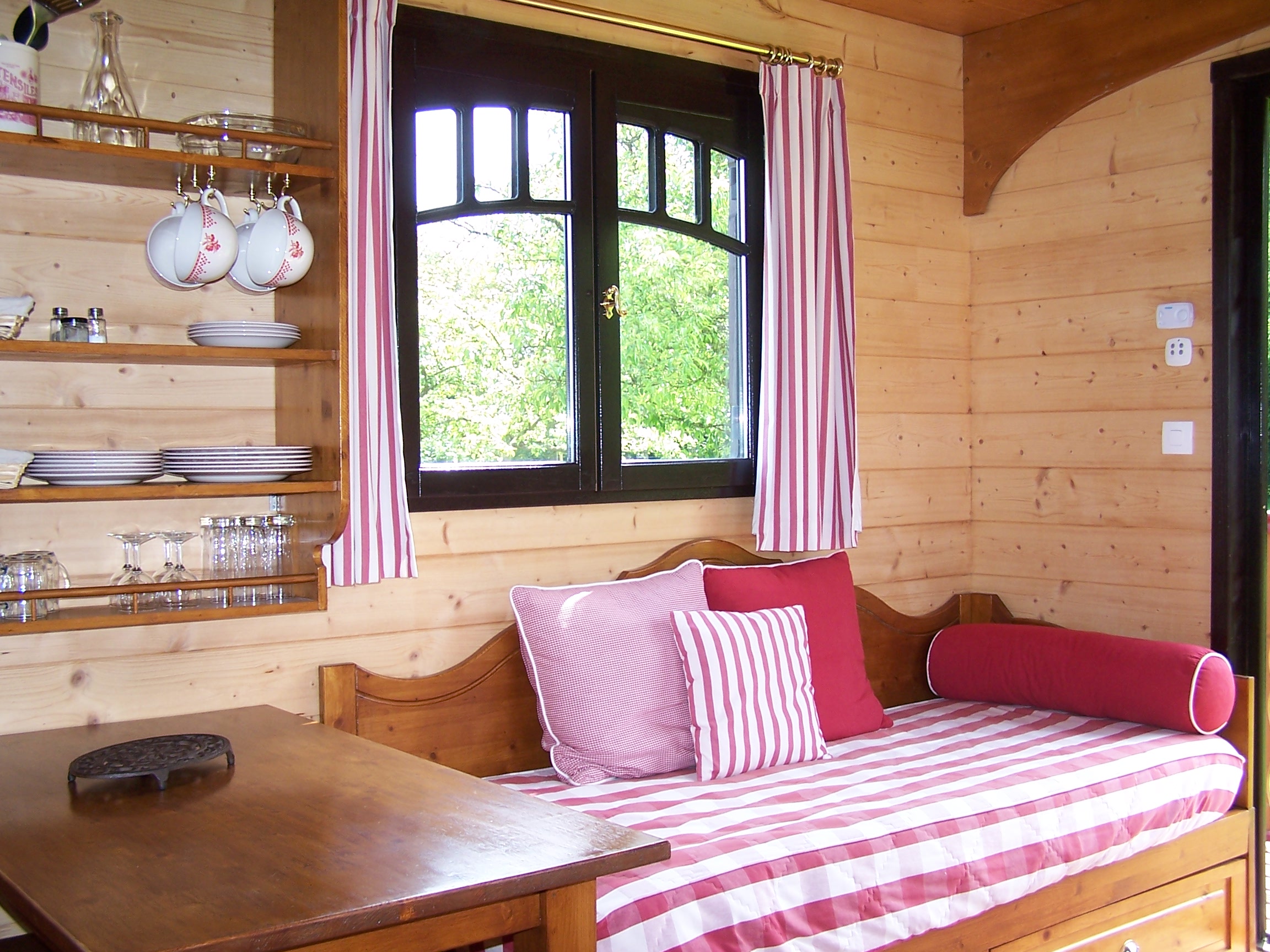 Roulotte Reinette - Espace salon cosy